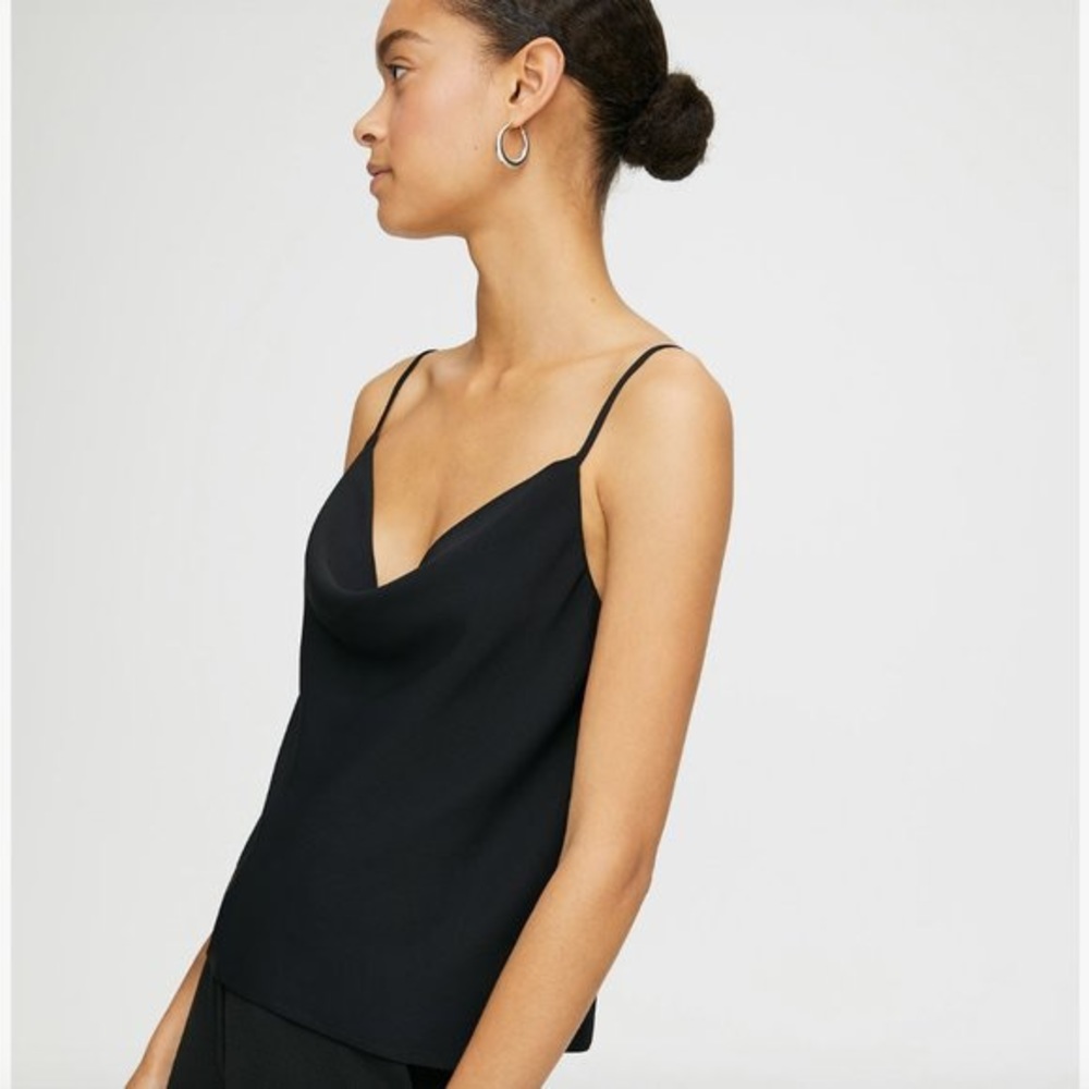 Babaton Black Cowl Neck Tank Size M